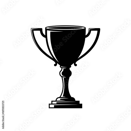 gold cup isolated on white