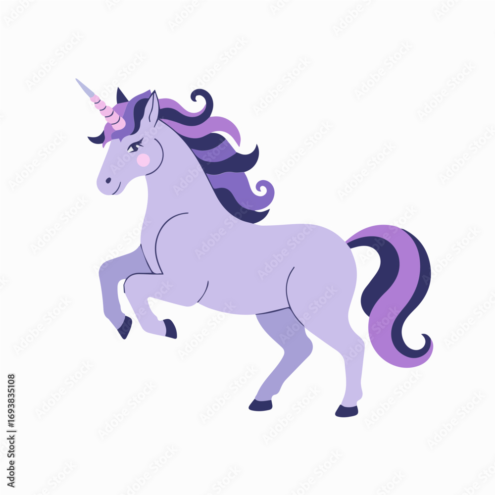 Fototapeta premium Colorful illustration of a Unicorn vector