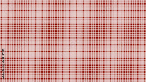 Red and white plaid fabric texture background. Seamless pattern checkered wallpaper.	