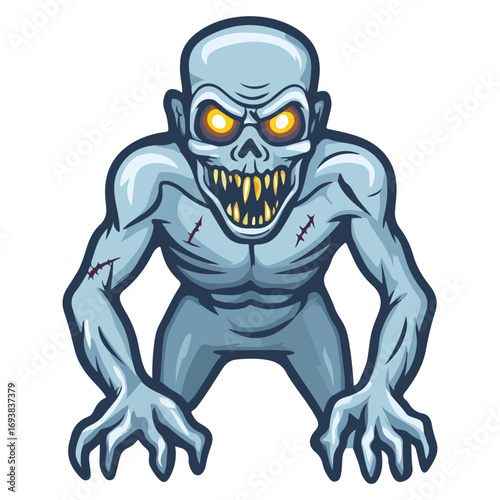 ghoul, costume, halloween, festival, vector, transparent background, isolated, monster, horror, evil, danger, scary