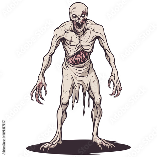 ghoul, costume, halloween, festival, vector, transparent background, isolated, monster, horror, evil, danger, scary