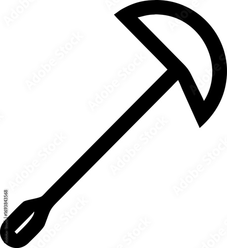 A Simple Line Drawing of a Ladle, a Kitchen Utensil Used for Serving Soups and Stews