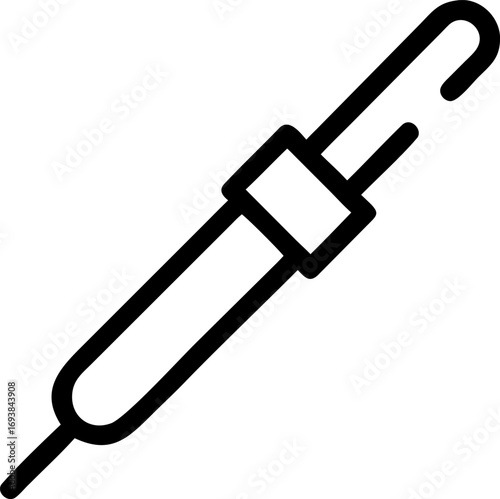 Soldering Iron Icon A Clean, Line Art Design for Electronics Projects