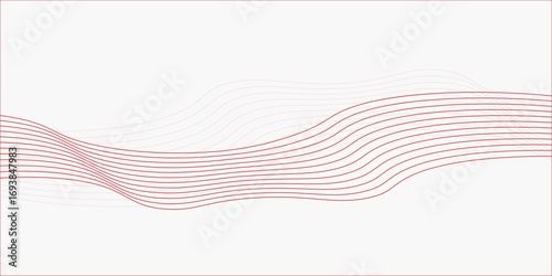 Abstract red waves vector illustration Modern background design Design elements