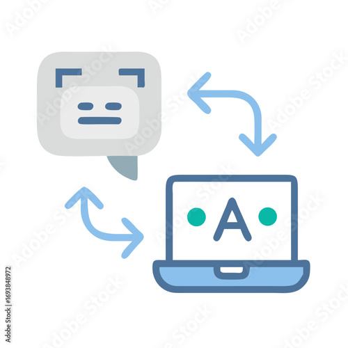 Language Translation and AI Communication Between Chatbot and Computer Screen, Data Transfer