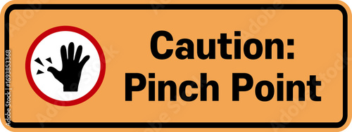 Принти на полотні Caution Pinch Point Warning Sign
