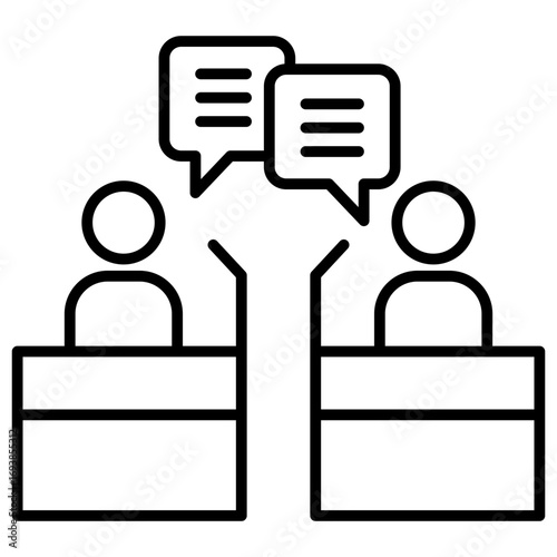 Election Debate Outline Icon