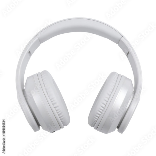 white headphones with transparent background