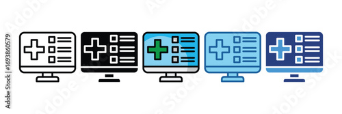 Medical Monitor  Icon Element For Design