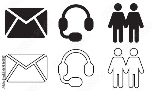 Help and support icon.Simple icons including helping hands, speech bubbles, and people holding hands symbolizing teamwork, dialogue, and mutual support. communication, teamwork and support icon.
