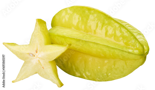 Tableau sur toile Star fruit isolated