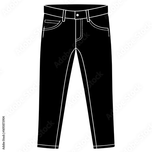 female pants isolated on white