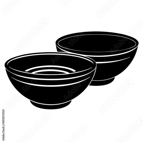 empty bowl isolated on white background