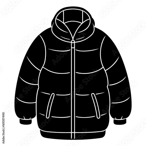 vector illustration of winter coat