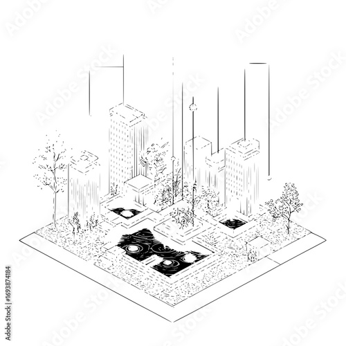 Imagine a city where nature and architecture dance together in perfect harmony, a stunning urban oasis design