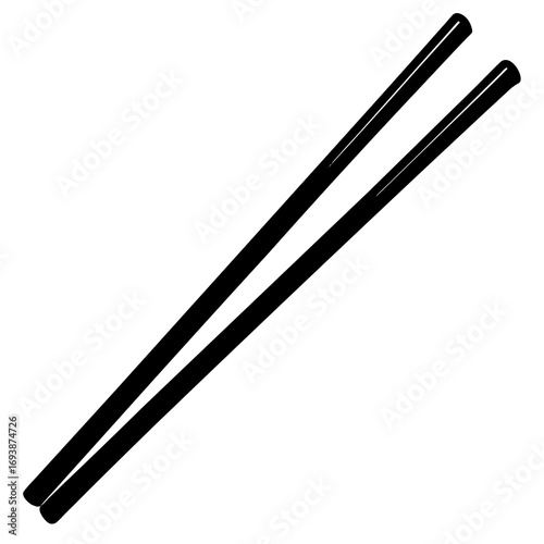 chopsticks isolated on white