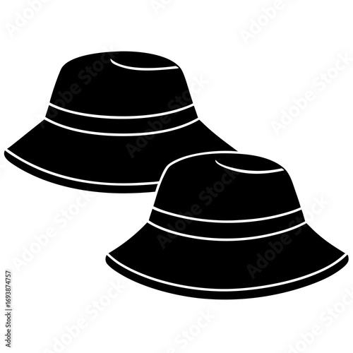 hats isolated on white background