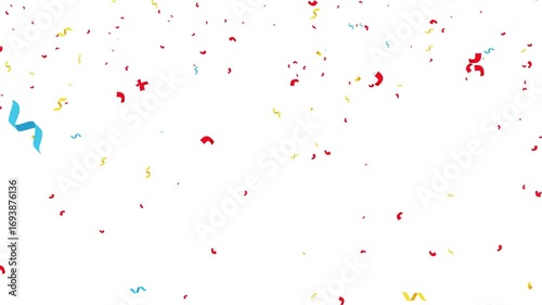 confetti explosion with transparent background. Celebration Party Burst Effect. Confetti Particles failing with luma Matte Channel. 4k stock video.