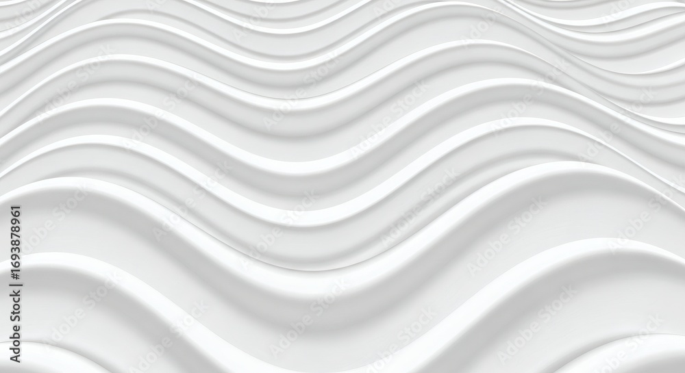 Obraz premium Abstract white flowing waves