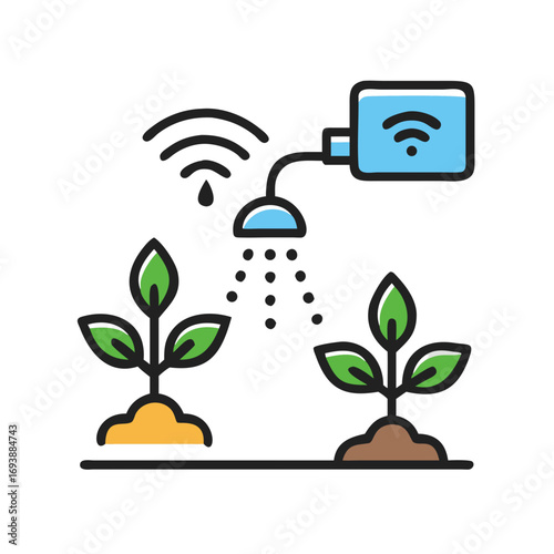 Smart agriculture irrigation system with sensor and wi-fi connectivity for modern farming