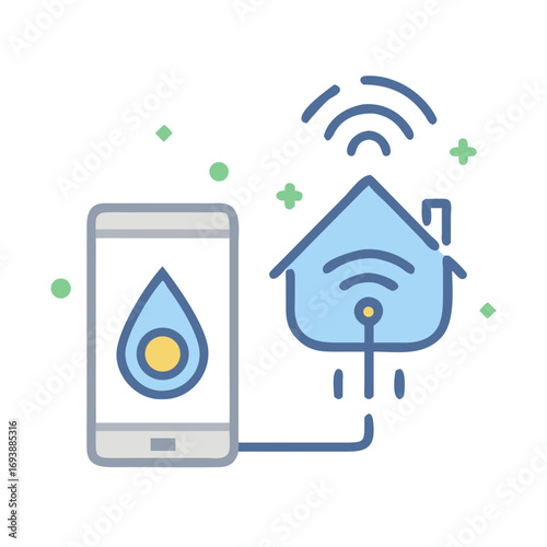 Smart home water control via smartphone connectivity for efficient resource management
