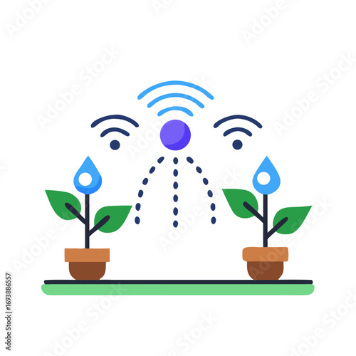 Smart irrigation system for plants with wireless technology and automated watering using sensors