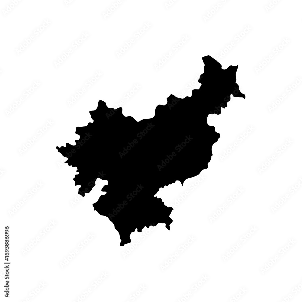 Obraz premium Black silhouette of slovenia on transparent background
