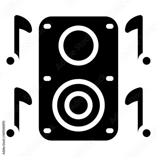 Vector Design New Year Speaker Icon Style