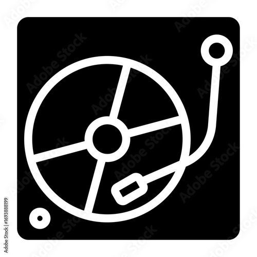 Vector Design Vinyl Player Icon Style