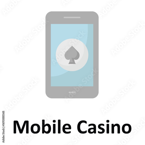 Mobile Casino Vector icon which can easily modify or edit