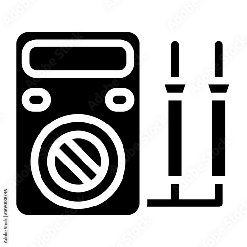 Vector Design Voltmeter Icon Style