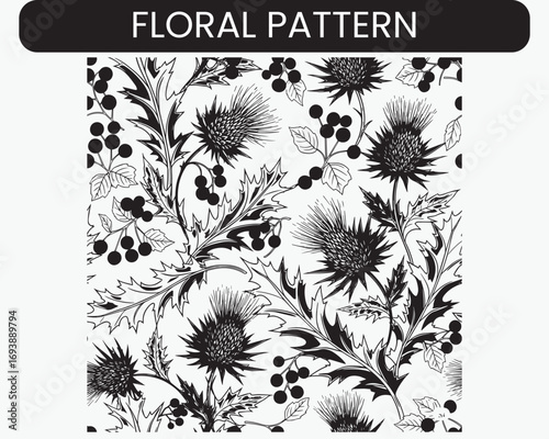 Vector illustration of a seamless floral pattern with cute birds in spring for Wedding, anniversary, birthday and party. Design for banner, poster, card, invitation and scrapbook