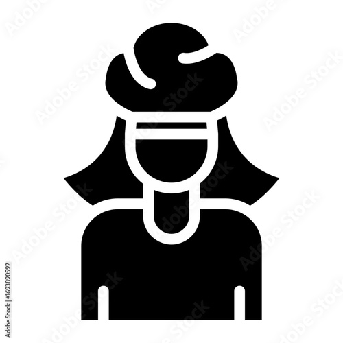 Vector Design Lady Chef Icon Style