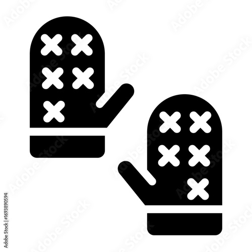 Vector Design Oven Mitt Icon Style