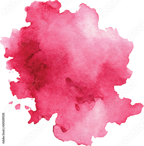 Red Watercolor Ink Stain Texture Vector