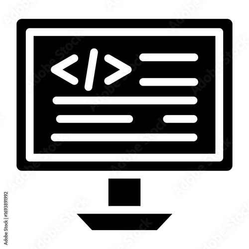Vector Design Coding Icon Style