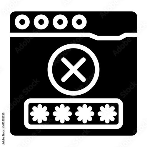 Vector Design Denial Icon Style