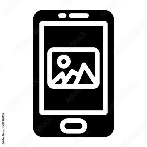 Vector Design Mobile Image Icon Style