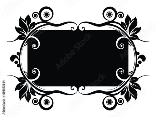 Vector art of elegant floral frame for decoration and design