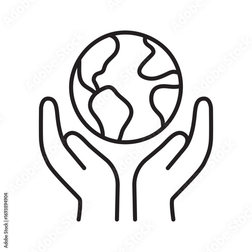 Planet Earth in Palms. Global Care or Environmental Protection.
