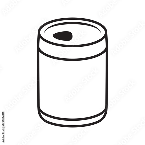 Open Can of Drink. Metal Drink Container.