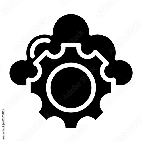 Vector Design Cloud Settings Icon Style