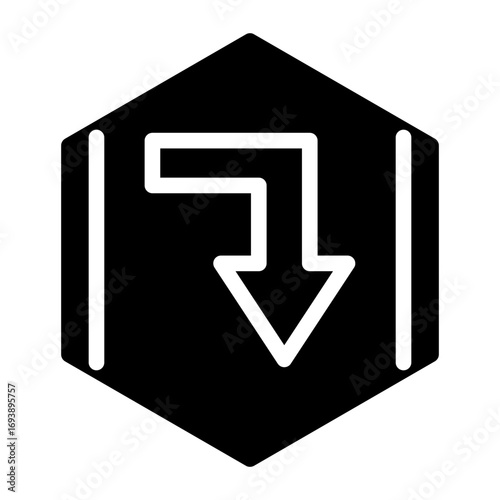 Vector Design Turn Down Icon Style