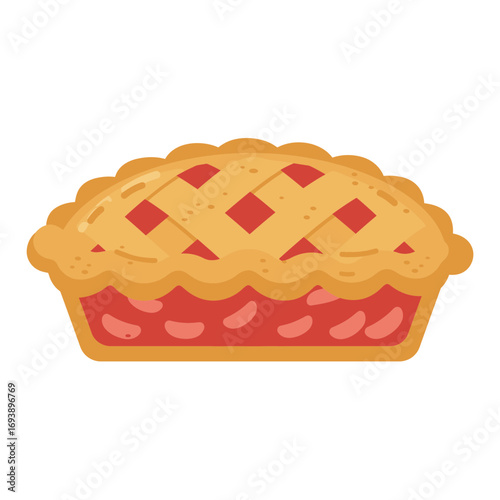 Lovely lattice topped fruit pie, perfect for food blogs, recipe books, and culinary social media posts. Vibrant and appetizing.