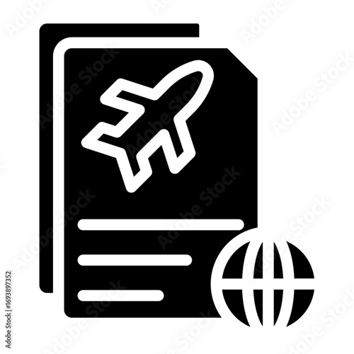 Vector Design Flight Documents Icon Style