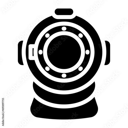 Vector Design Diving Helmet Icon Style