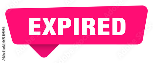 expired magenta sticker isolated on transpatent background. expired sign