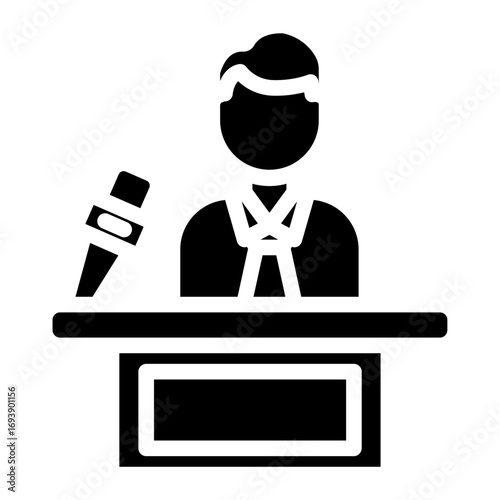 Vector Design Press Secretary Icon Style