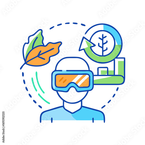Virtual reality simulation of ecological processes and sustainable environment for digital solutions