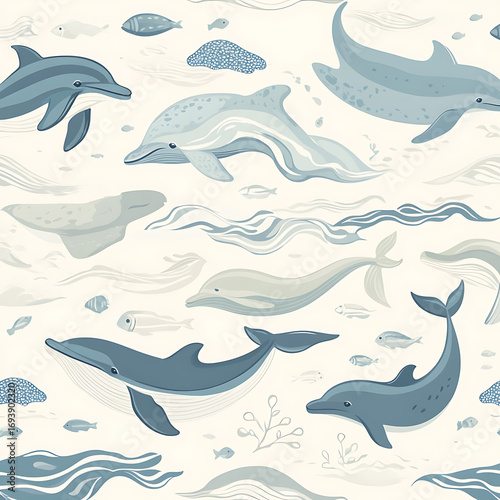 Seamless tile patterns combining cultural, modern, and botanical inspirations for commercial vector.